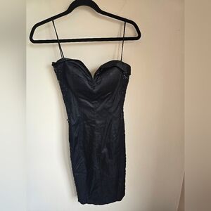 Dina Bar-el Black Sequin 90s Mini Dress Size S Made In Usa.